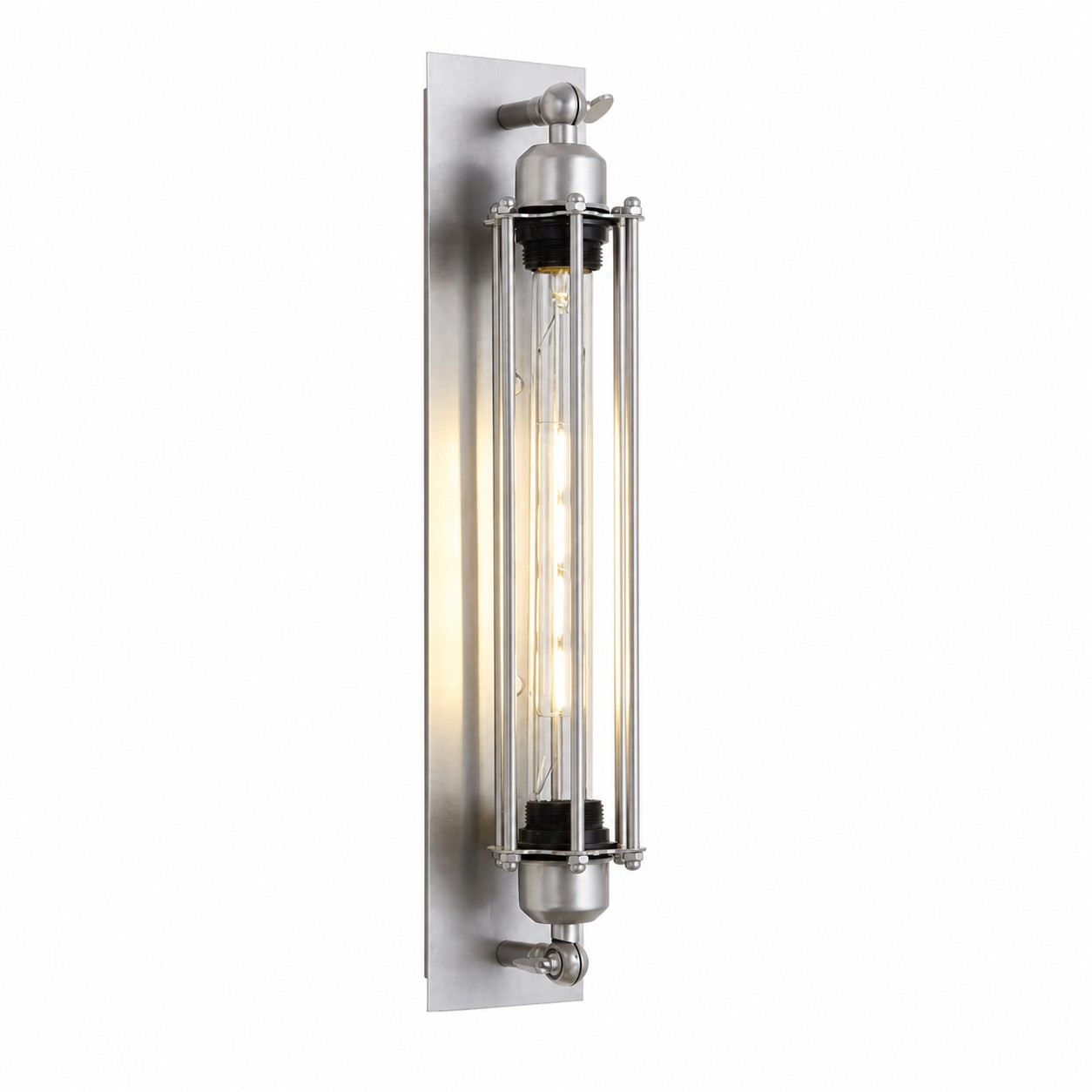Brushed Silver Linear Wall Light