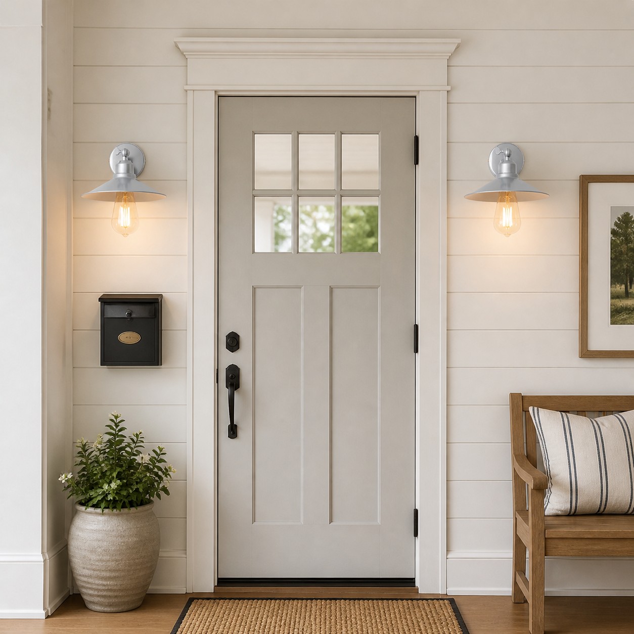 Galvanized Dome Industrial Wall Sconce