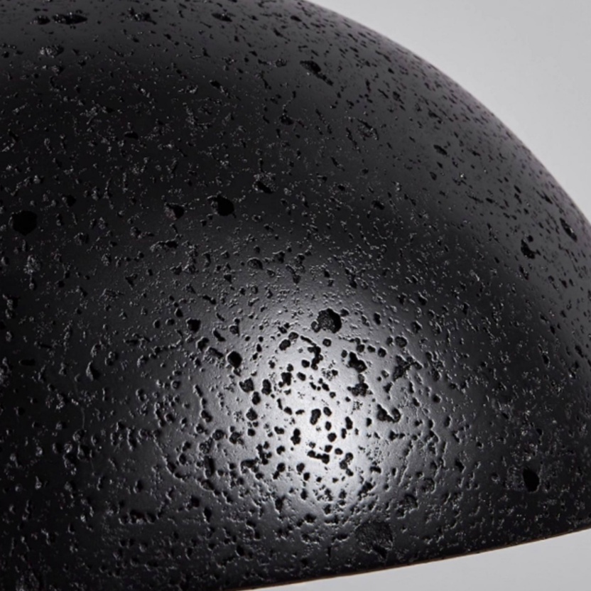 Cratera Black Travertine Stone Pendant Light
