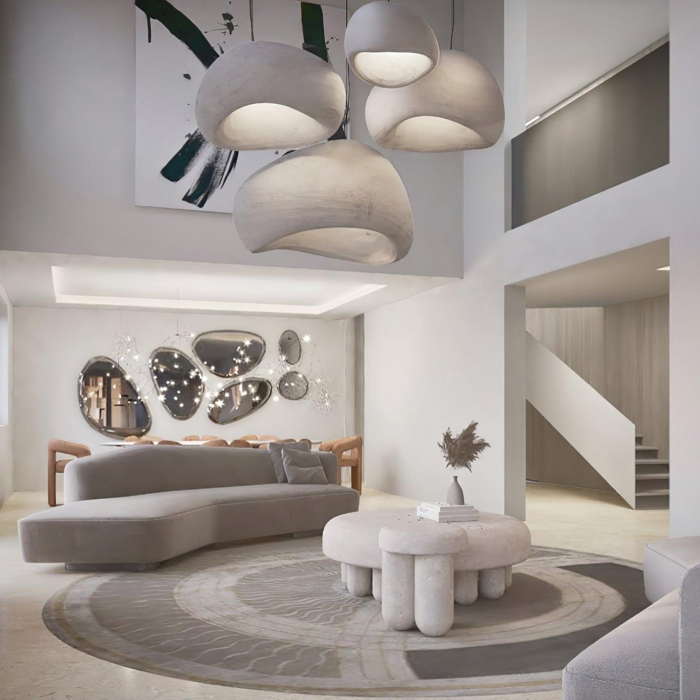 Sculptural Polystyrene Ceiling Pendant Light