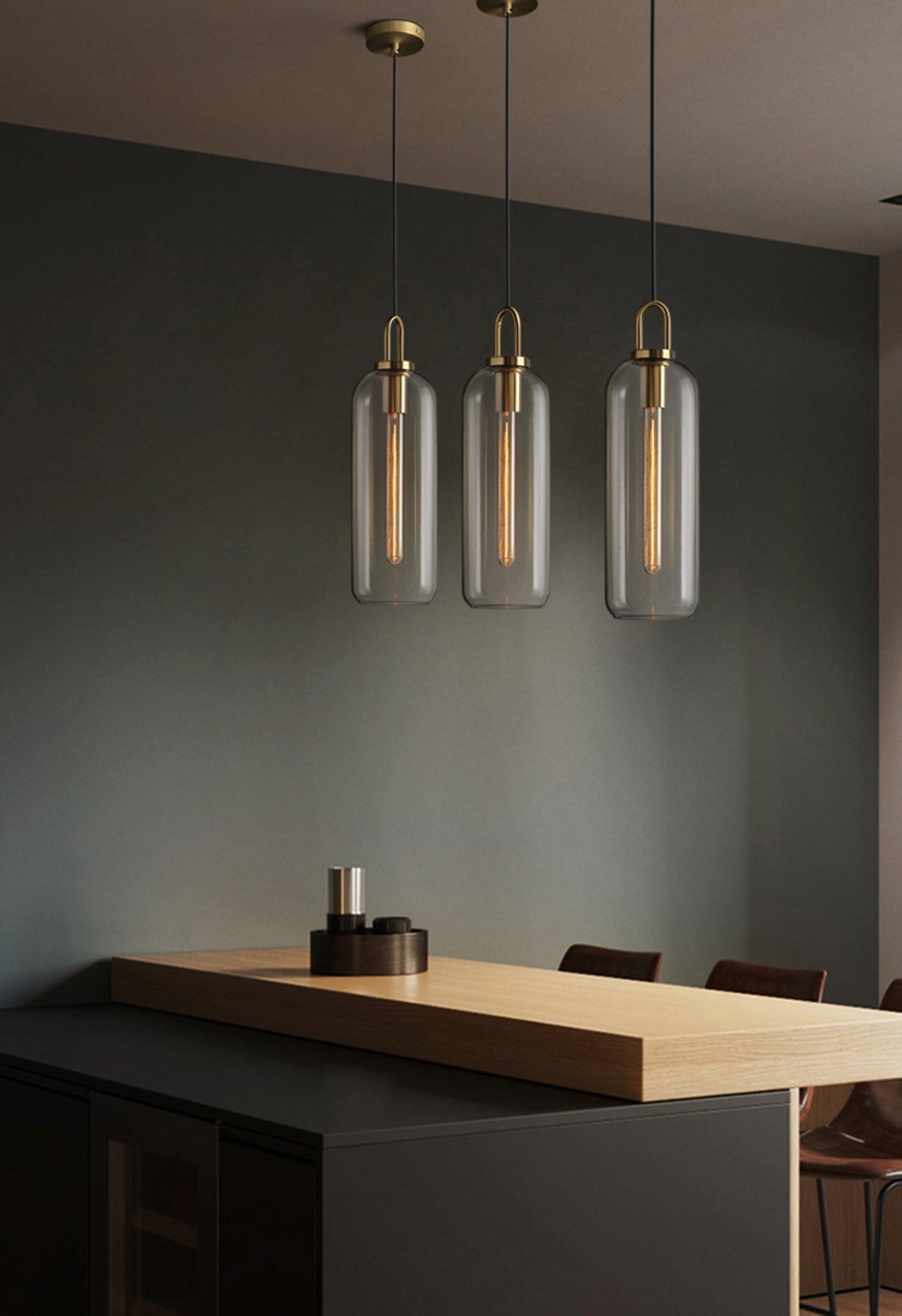 Copper-Plated Glass Plug-In Swag Pendant
