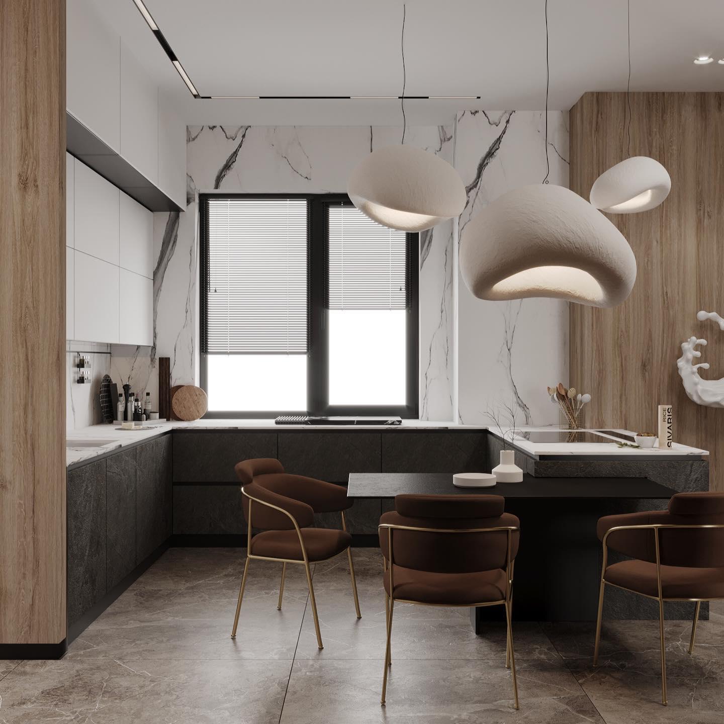 Sculptural Polystyrene Ceiling Pendant Light