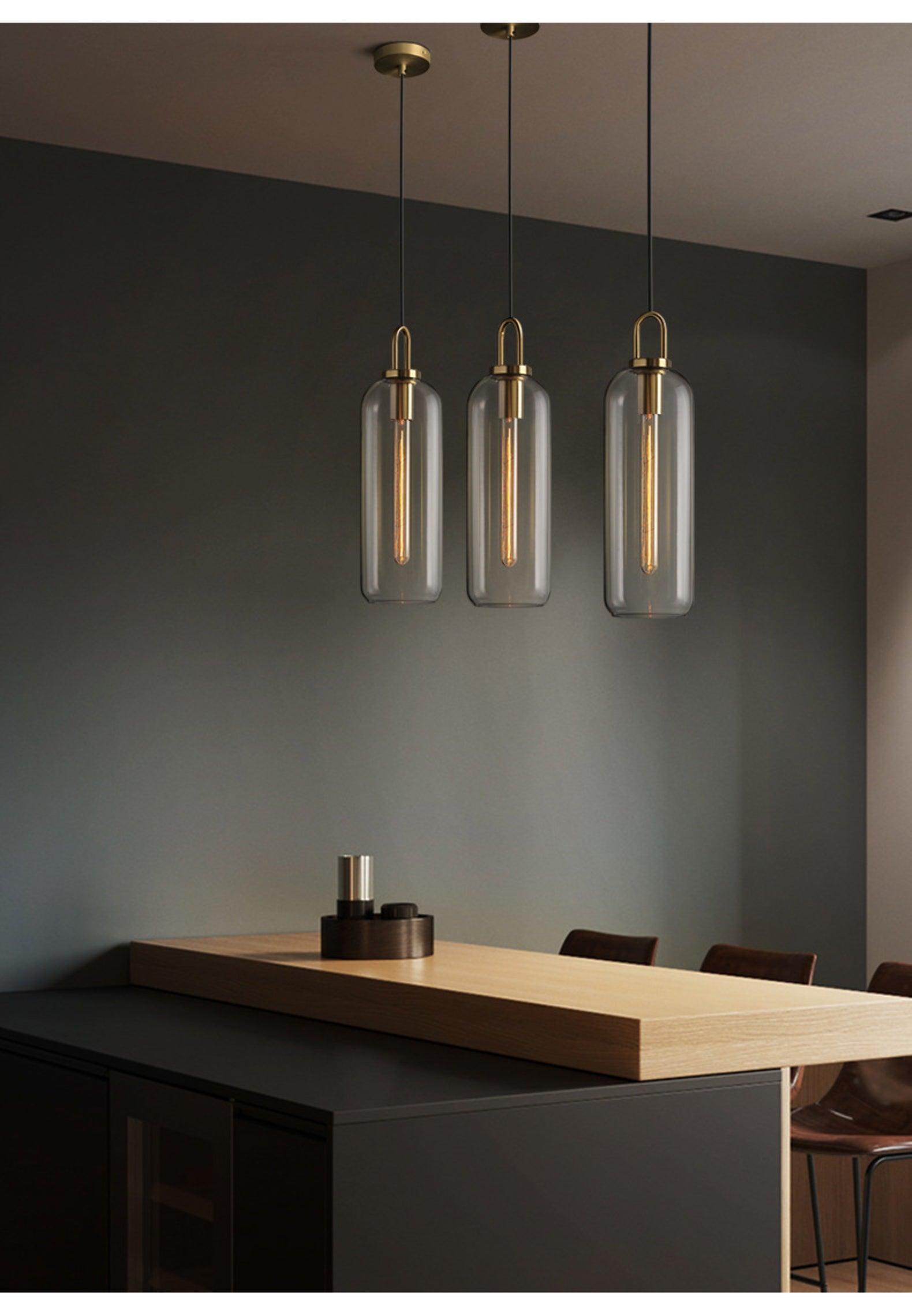 Copper-Plated Glass Plug-In Swag Pendant