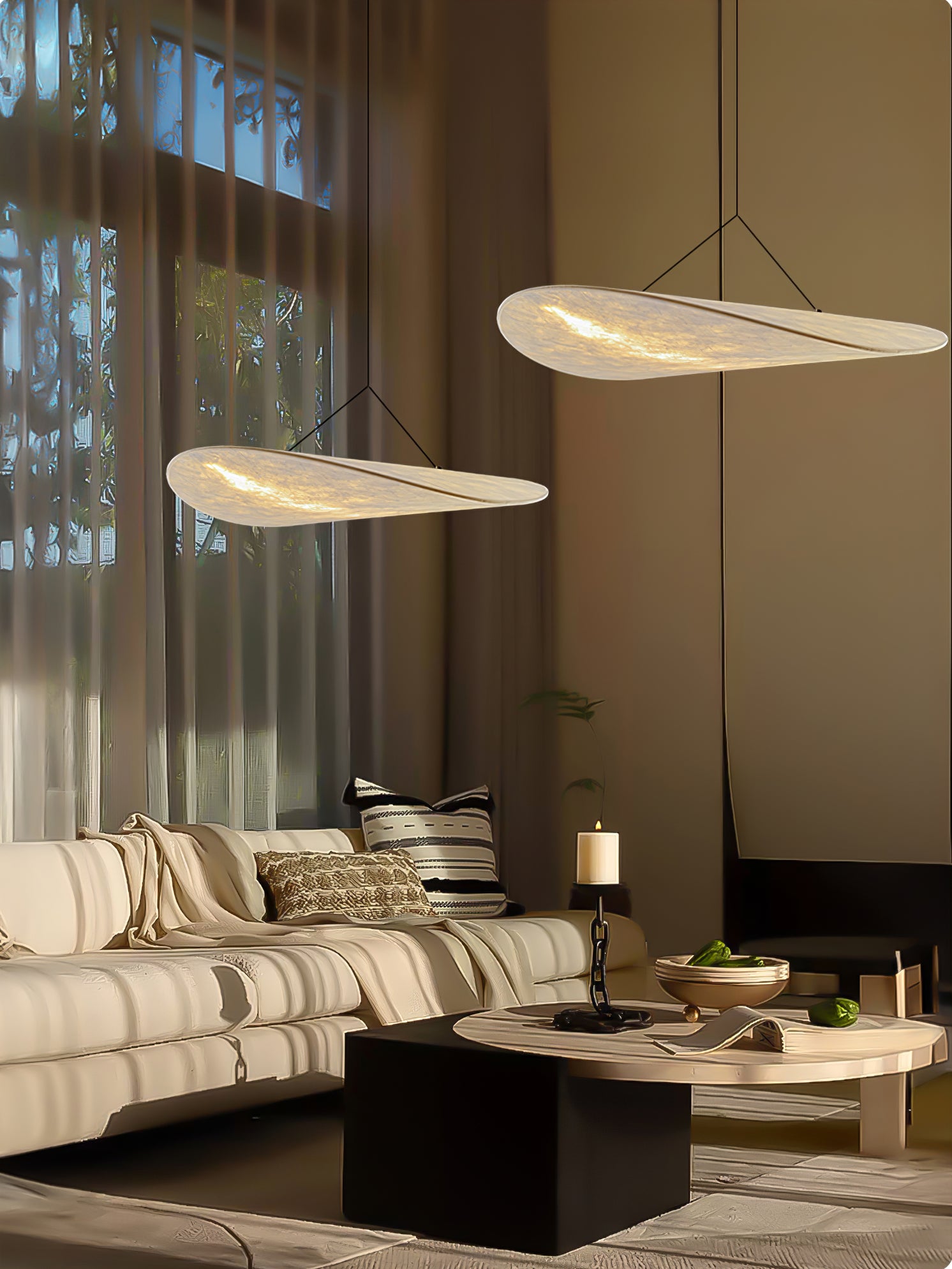 Cloudlike Mulberry Silk Plug-In Pendant Light