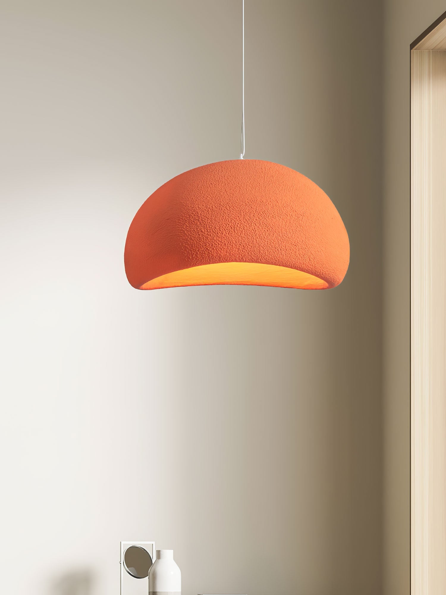 Sculptural Polystyrene Ceiling Pendant Light