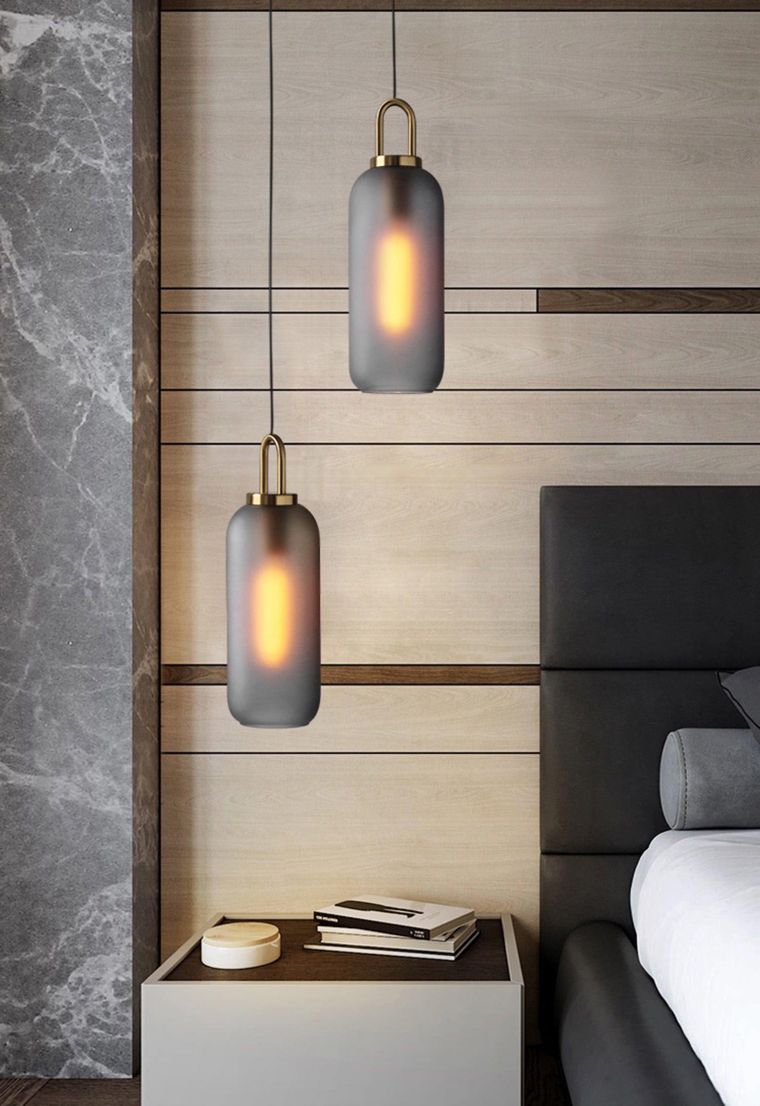 Copper-Plated Glass Plug-In Swag Pendant