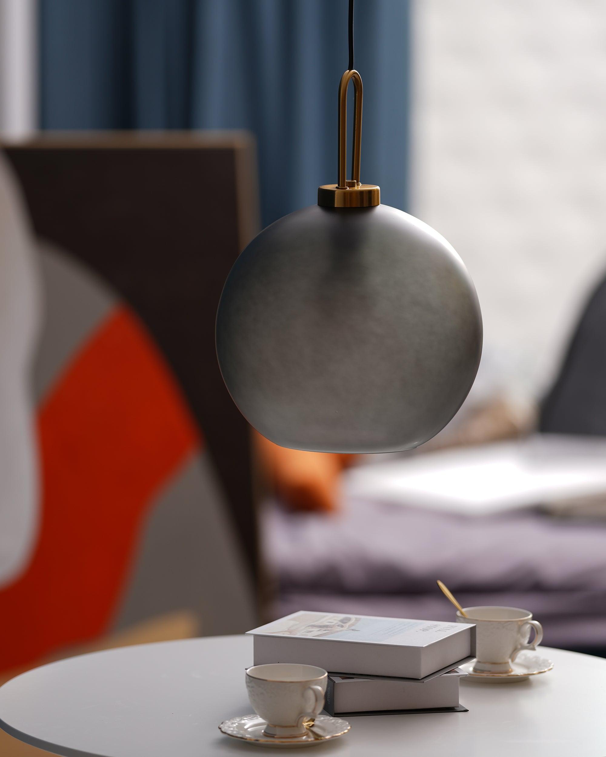 Copper-Plated Glass Plug-In Swag Pendant