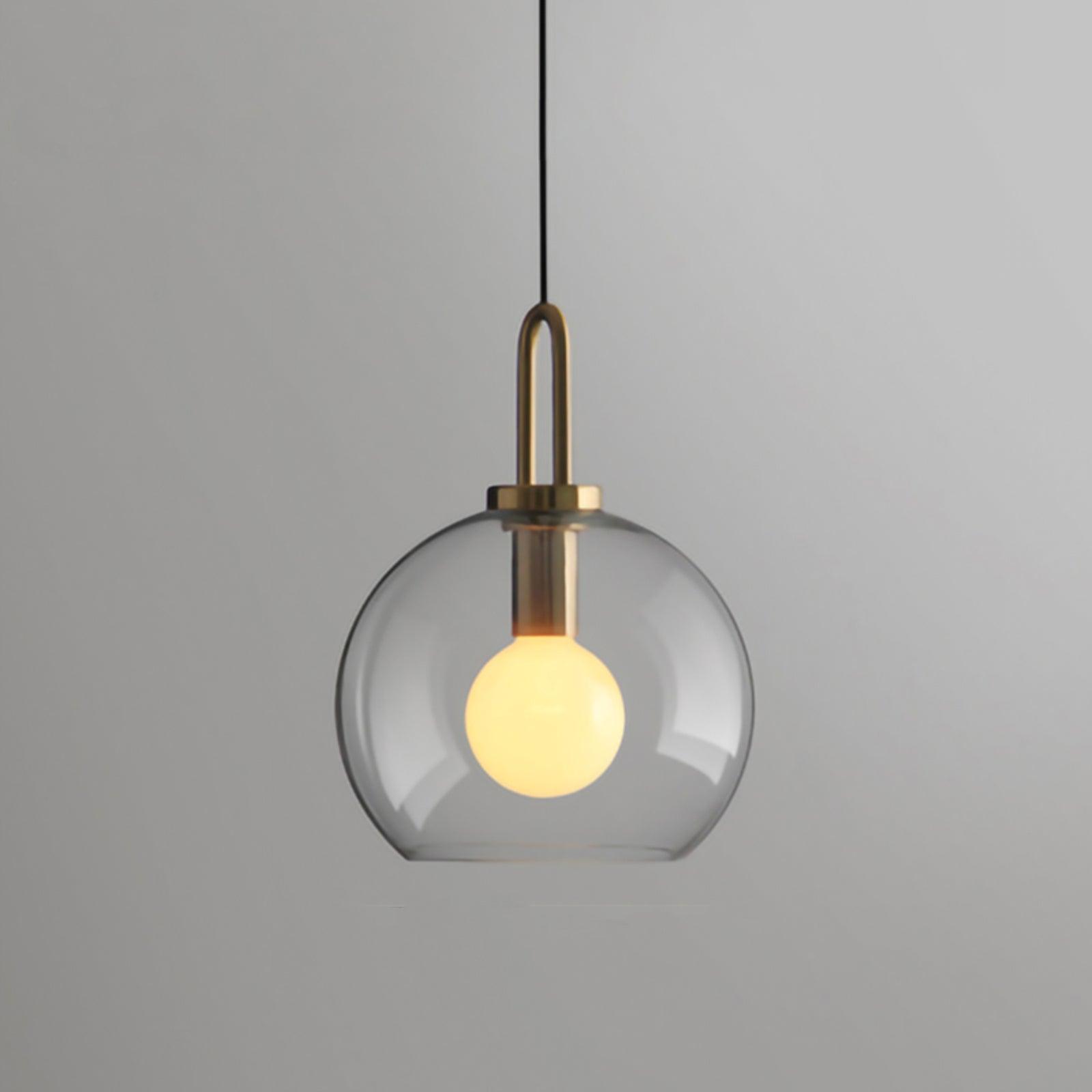 Copper-Plated Glass Plug-In Swag Pendant