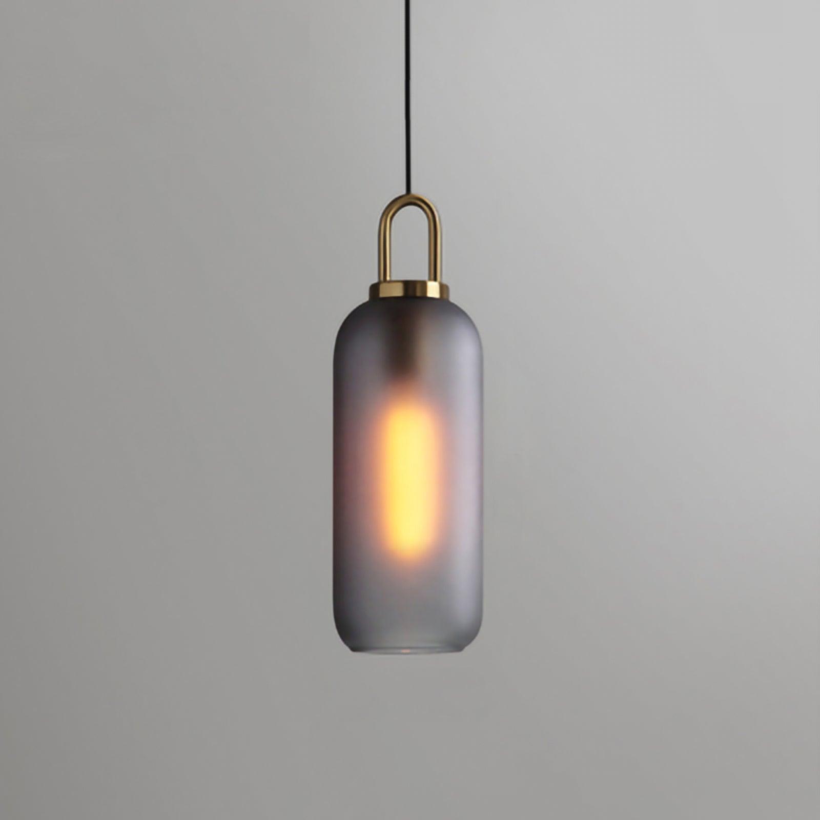 Copper-Plated Glass Plug-In Swag Pendant