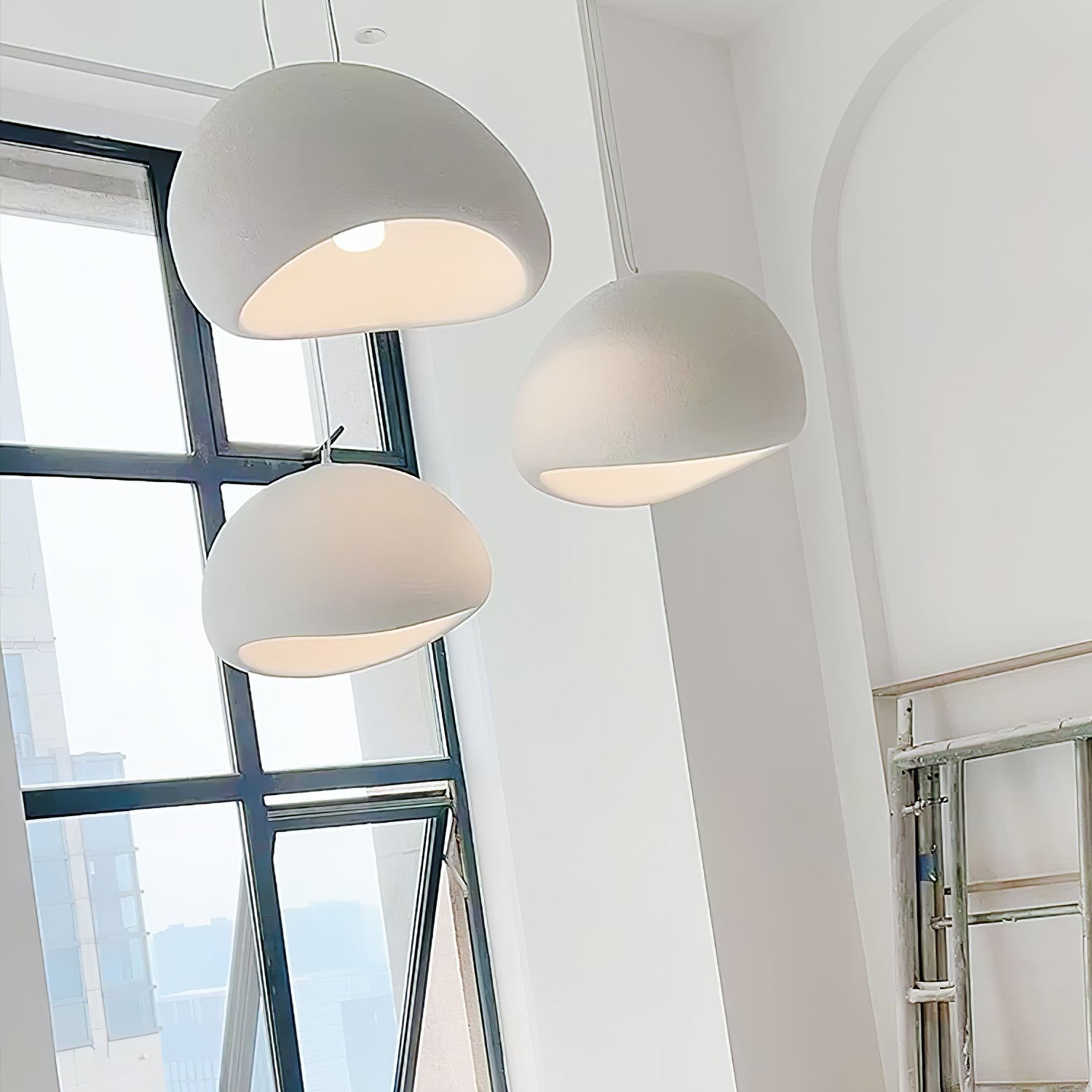 Sculptural Polystyrene Ceiling Pendant Light