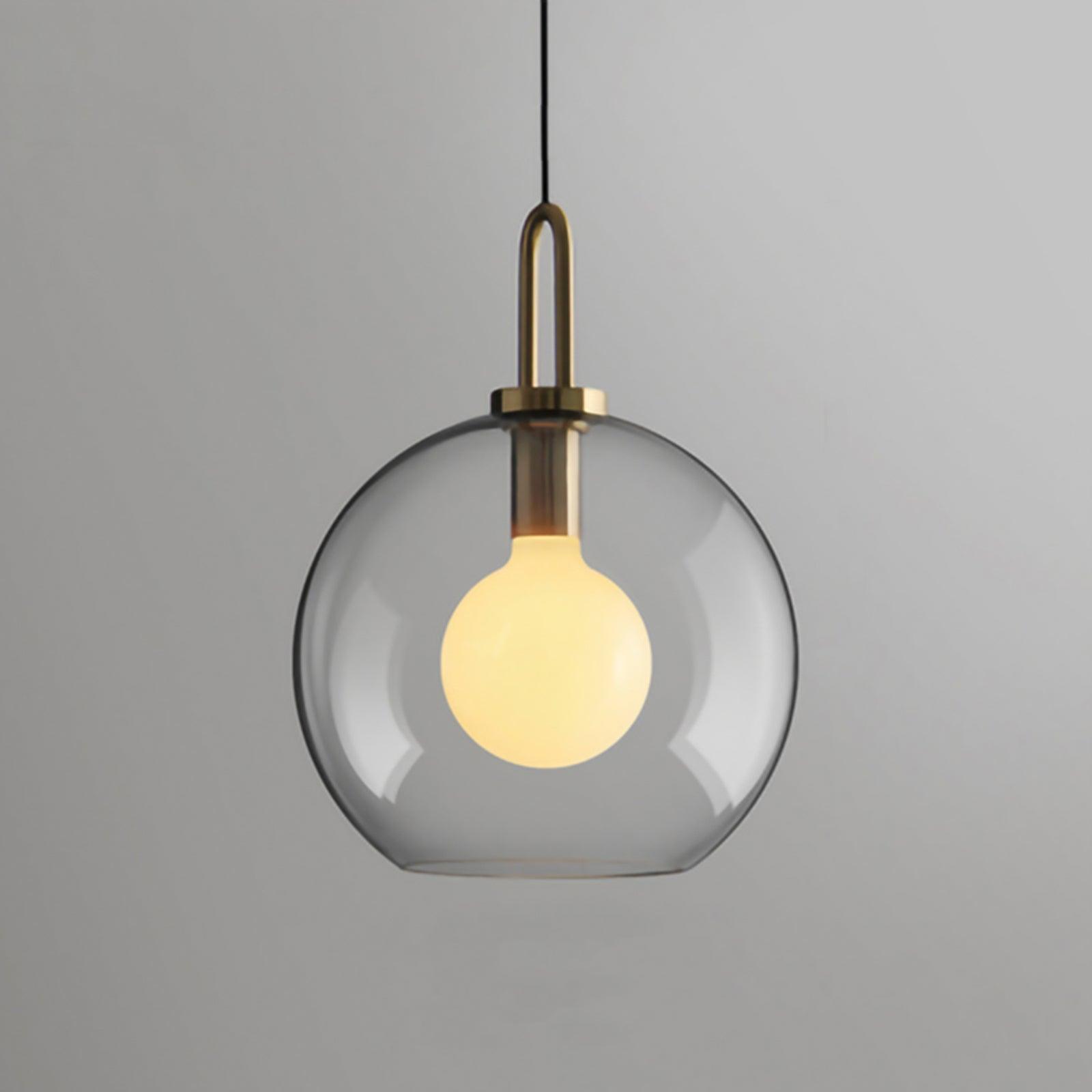 Copper-Plated Glass Plug-In Swag Pendant