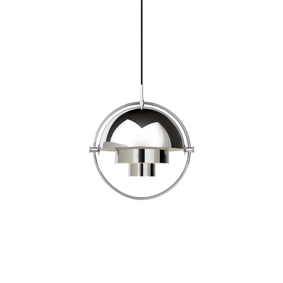 Pendentif suspendu h&eacute;misph&eacute;rique en m&eacute;tal r&eacute;glable