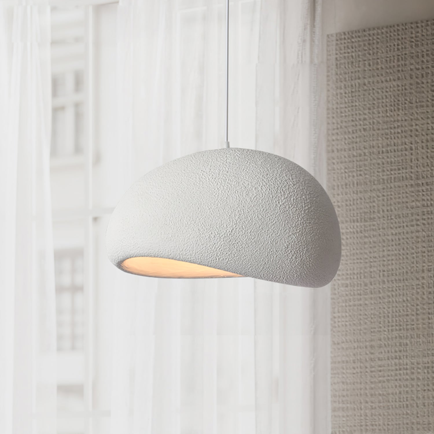 Sculptural Polystyrene Ceiling Pendant Light