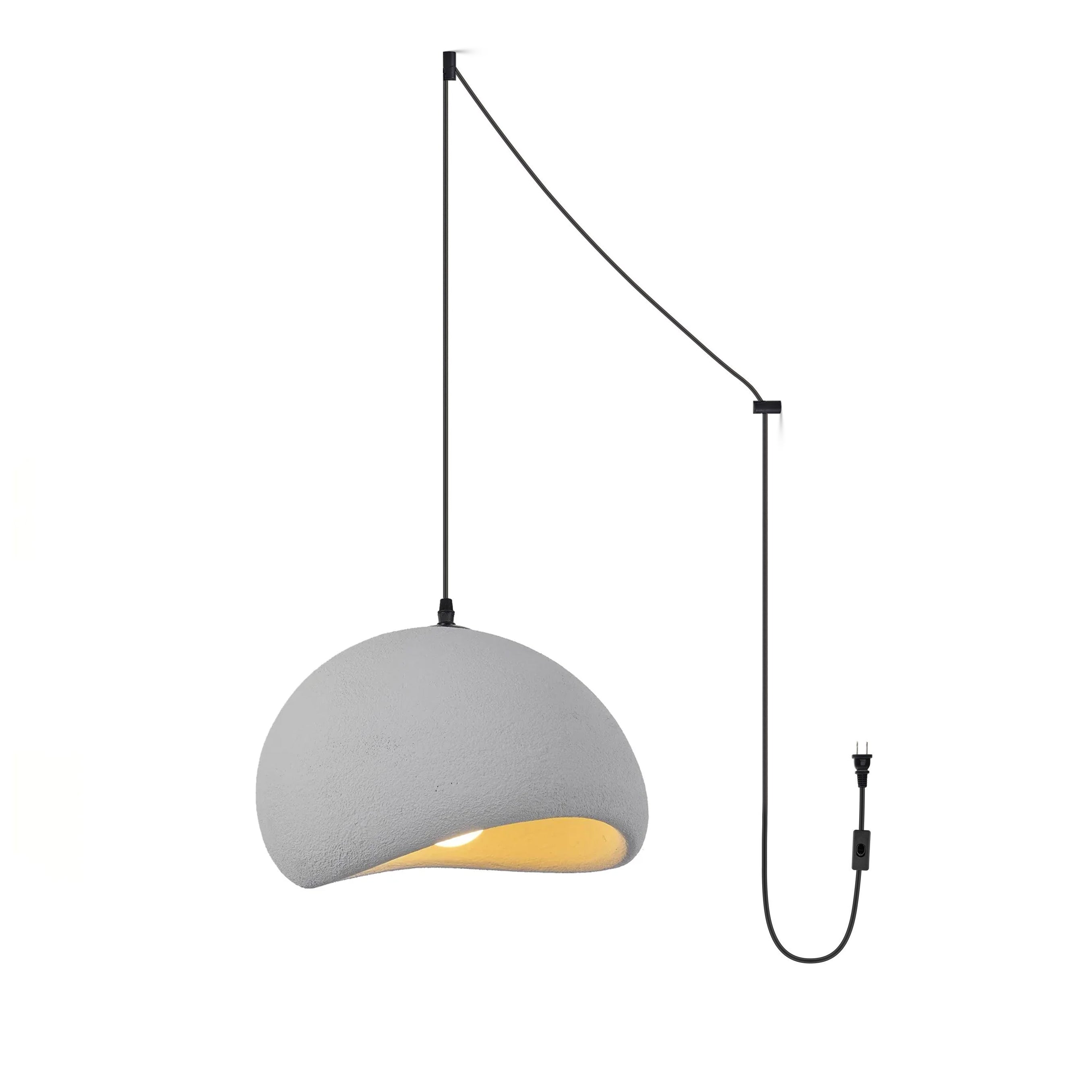 Sculptural Polystyrene Ceiling Pendant Light
