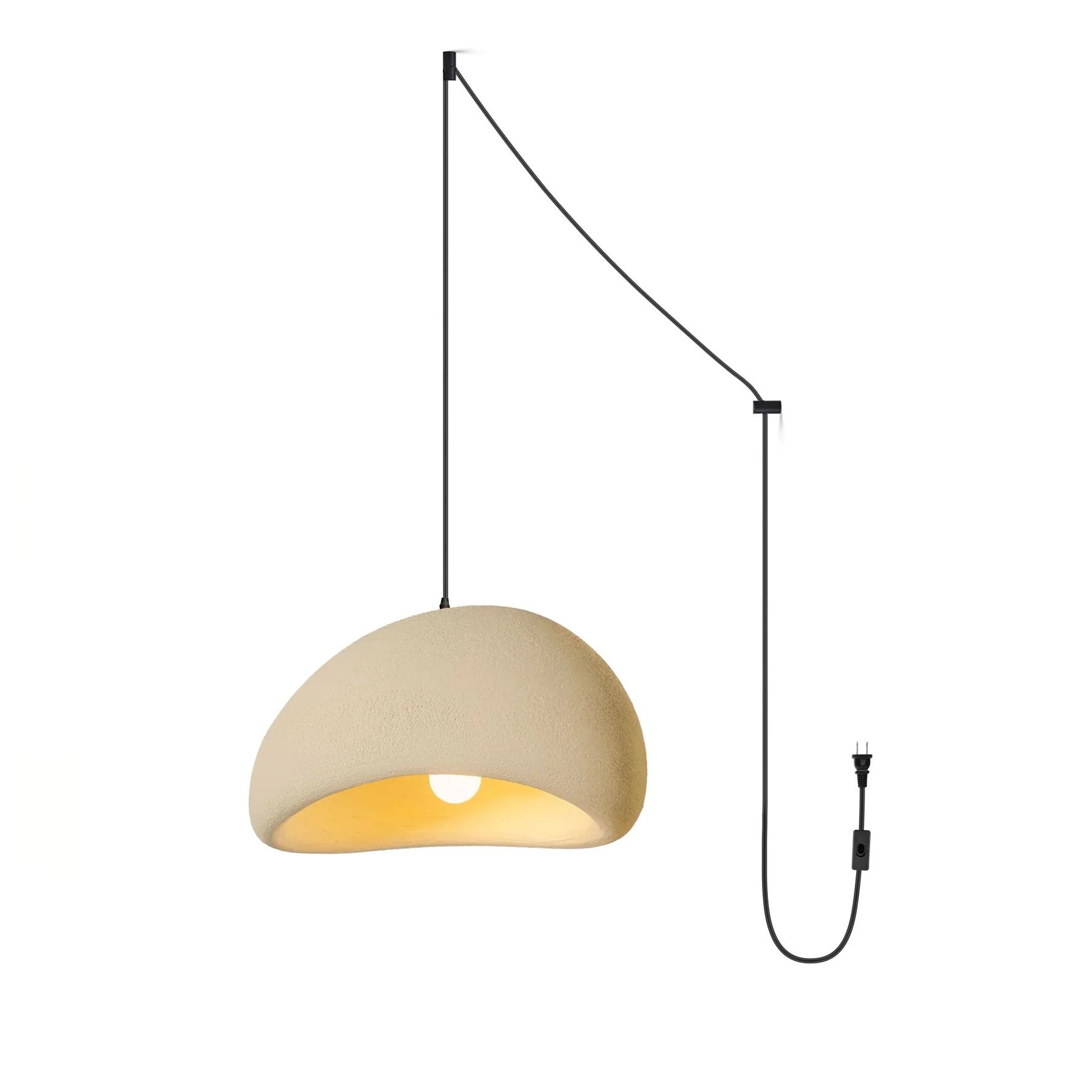 Sculptural Polystyrene Ceiling Pendant Light