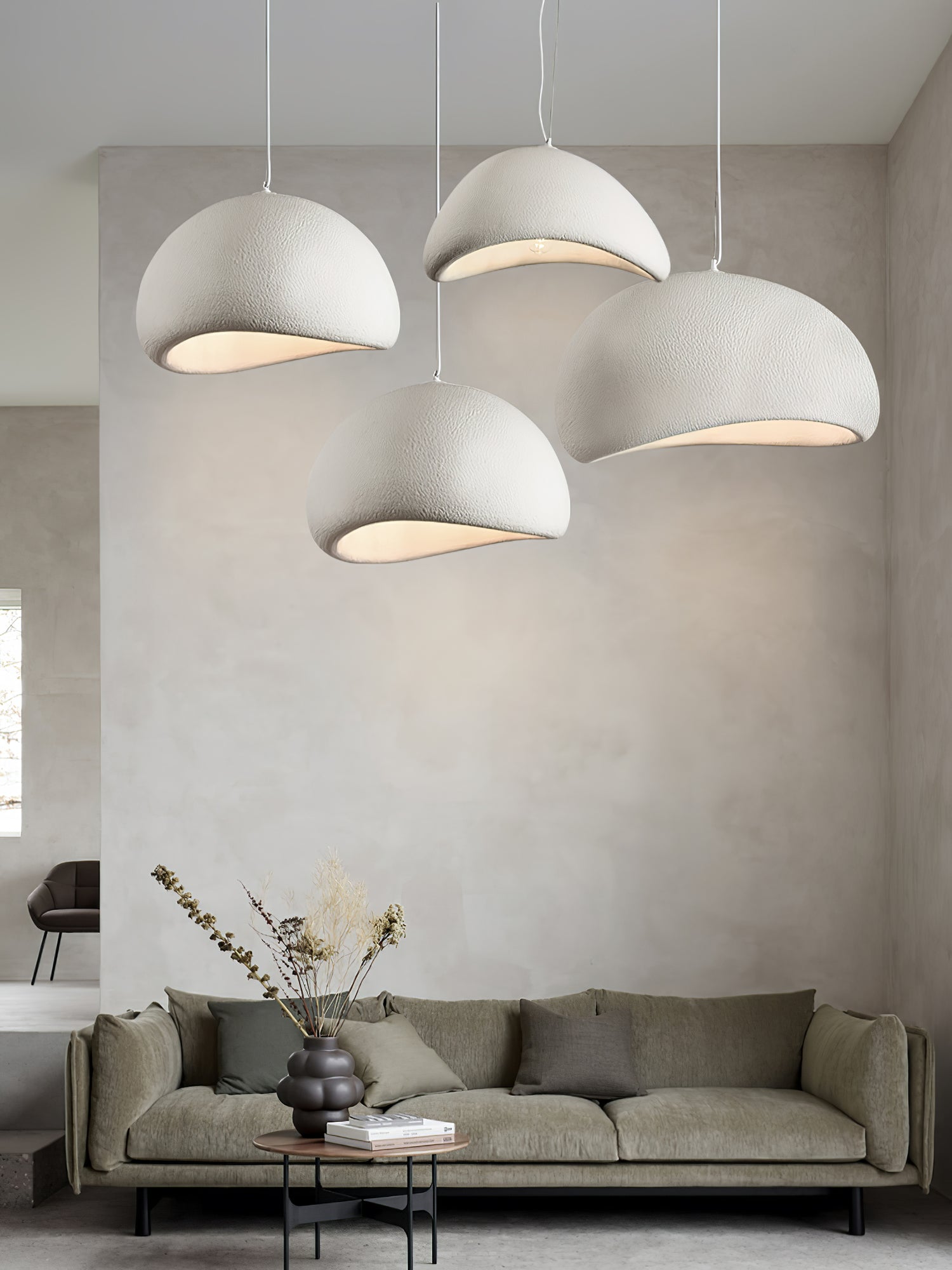 Sculptural Polystyrene Ceiling Pendant Light