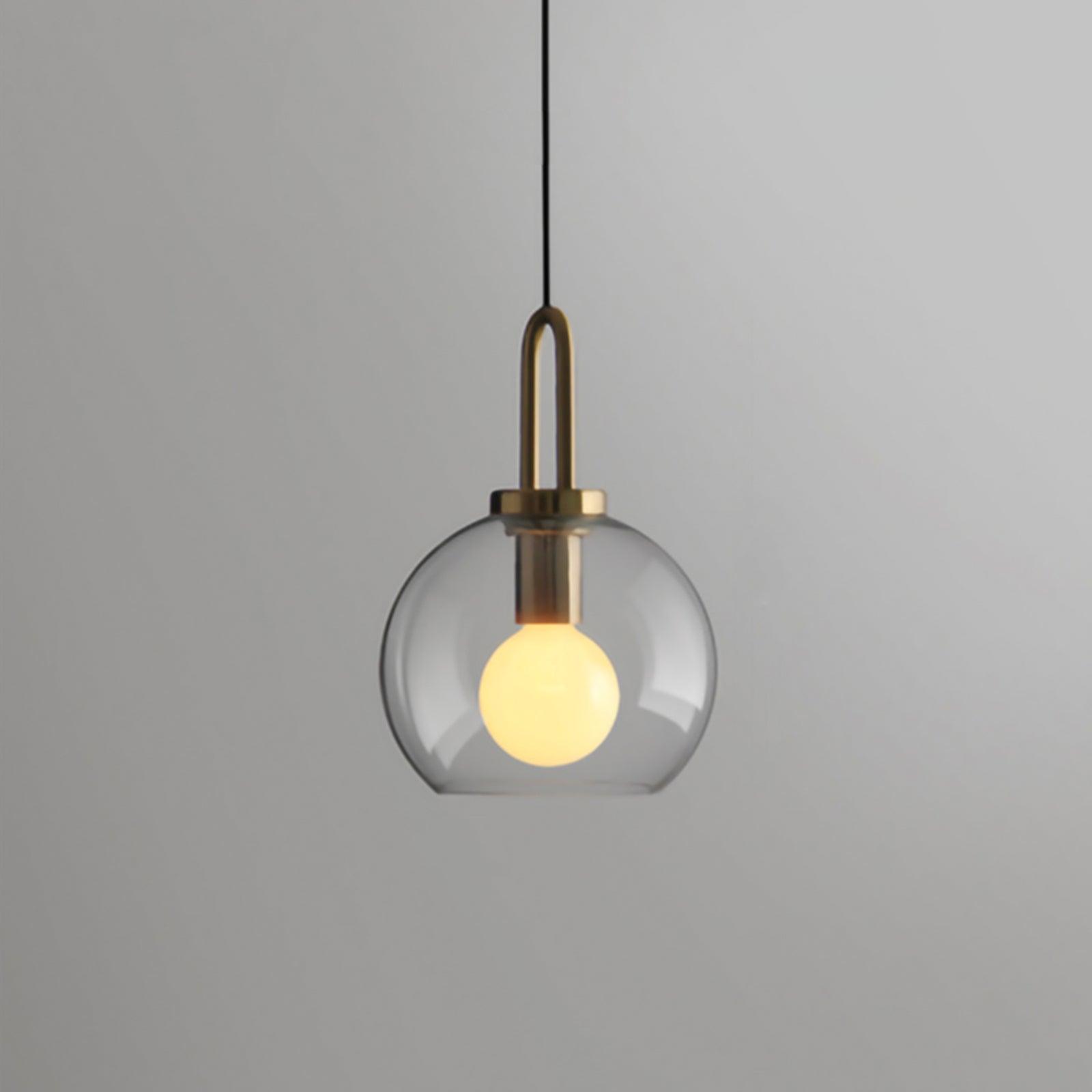 Copper-Plated Glass Plug-In Swag Pendant
