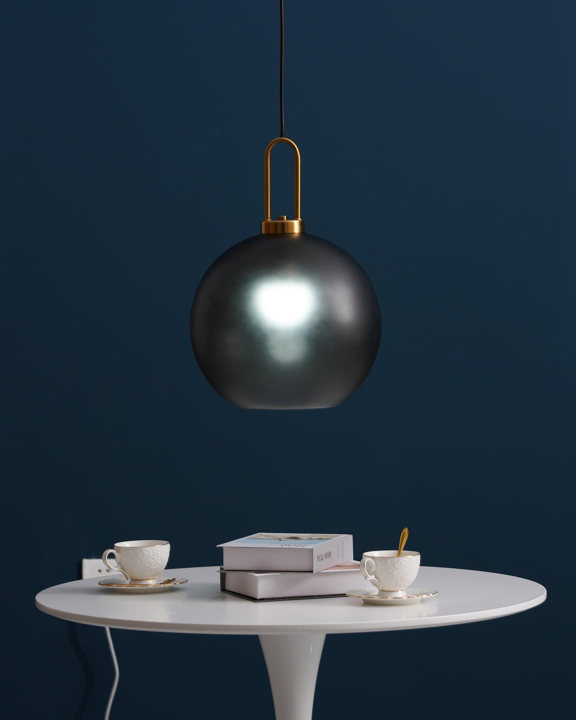 Copper-Plated Glass Plug-In Swag Pendant