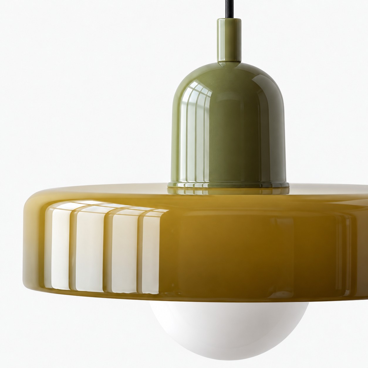 Bauhaus-Pendelleuchte aus farbigem Glas zum Einstecken
