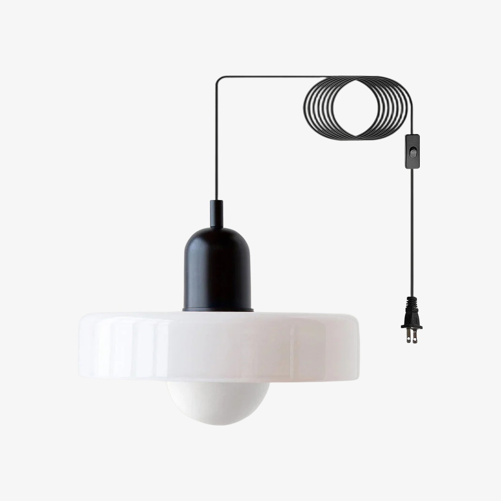 Bauhaus-Pendelleuchte aus farbigem Glas zum Einstecken