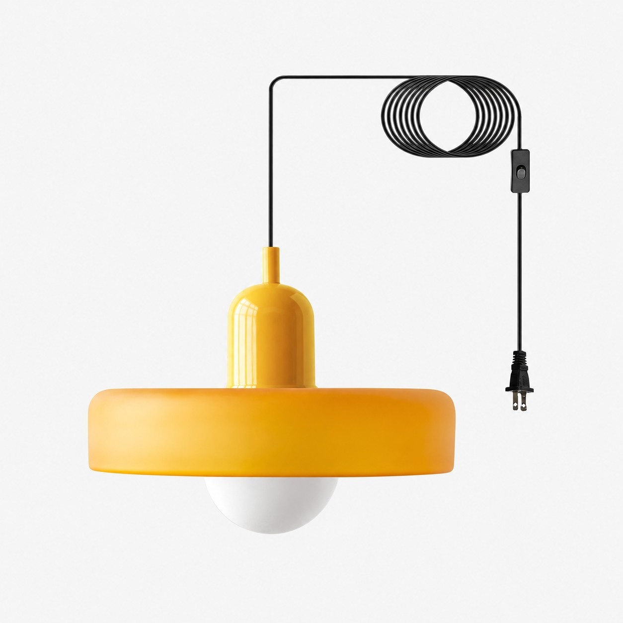 Bauhaus-Pendelleuchte aus farbigem Glas zum Einstecken