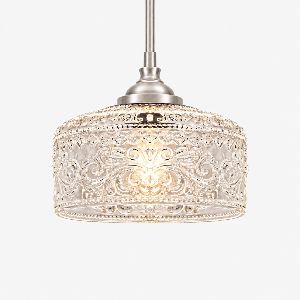 L&aacute;mpara colgante vintage de vidrio ajustable