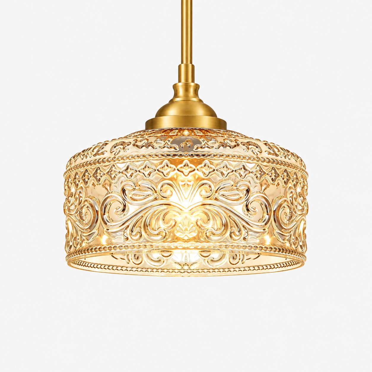 L&aacute;mpara colgante vintage de vidrio ajustable