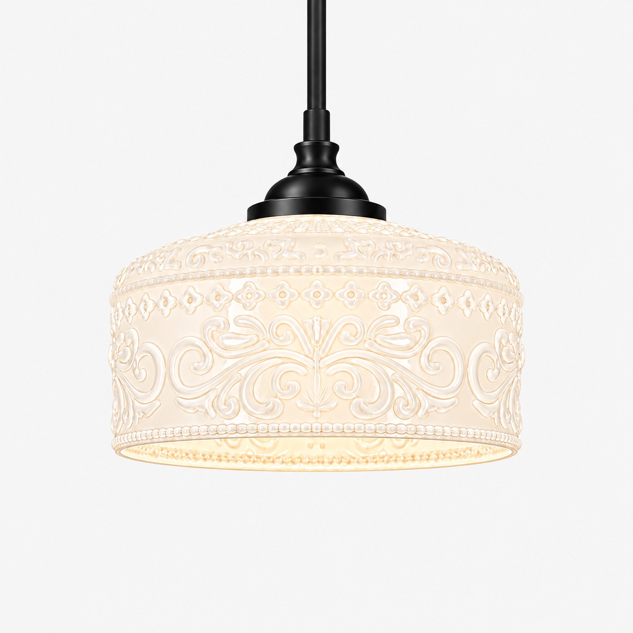 L&aacute;mpara colgante vintage de vidrio ajustable