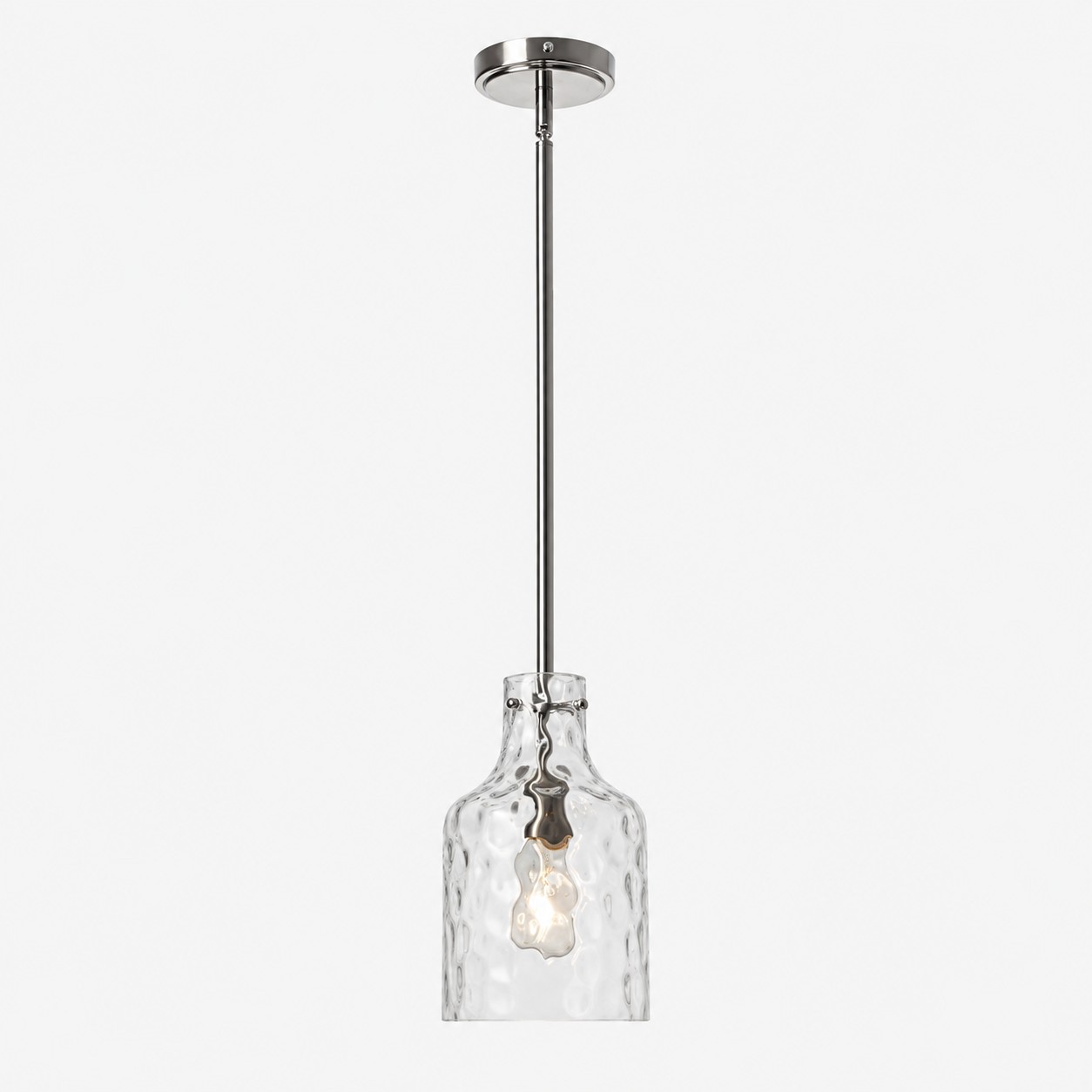 L&aacute;mpara colgante de cristal vintage con altura ajustable - L&aacute;mpara de metal para islas de comedor y cocina