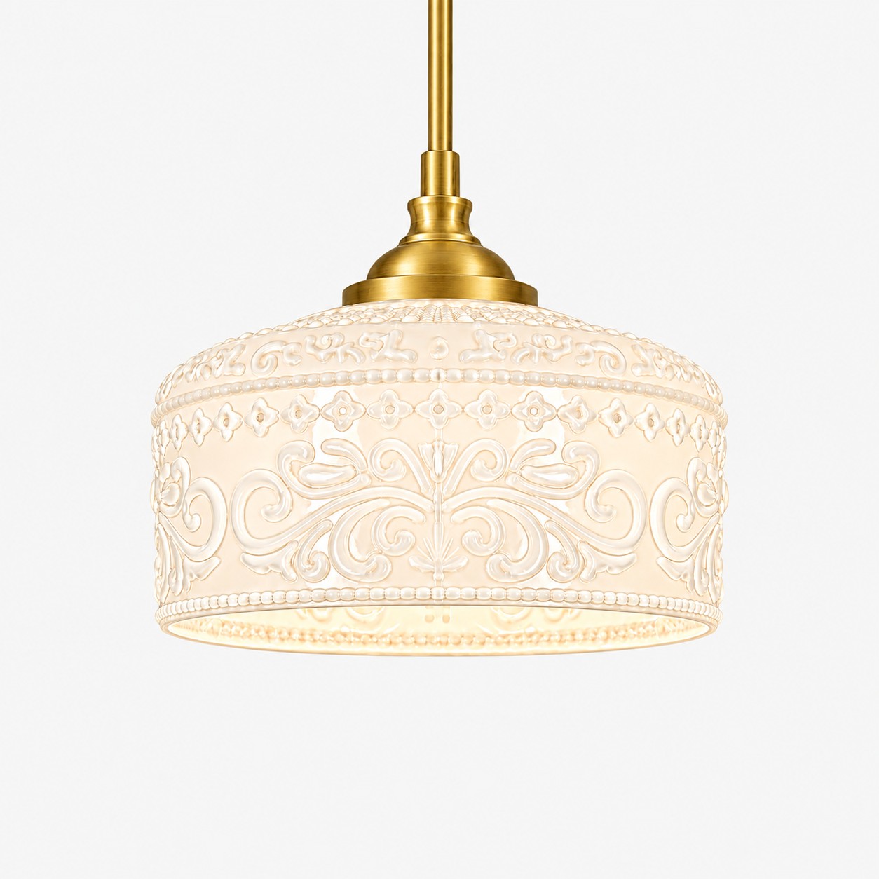 L&aacute;mpara colgante vintage de vidrio ajustable