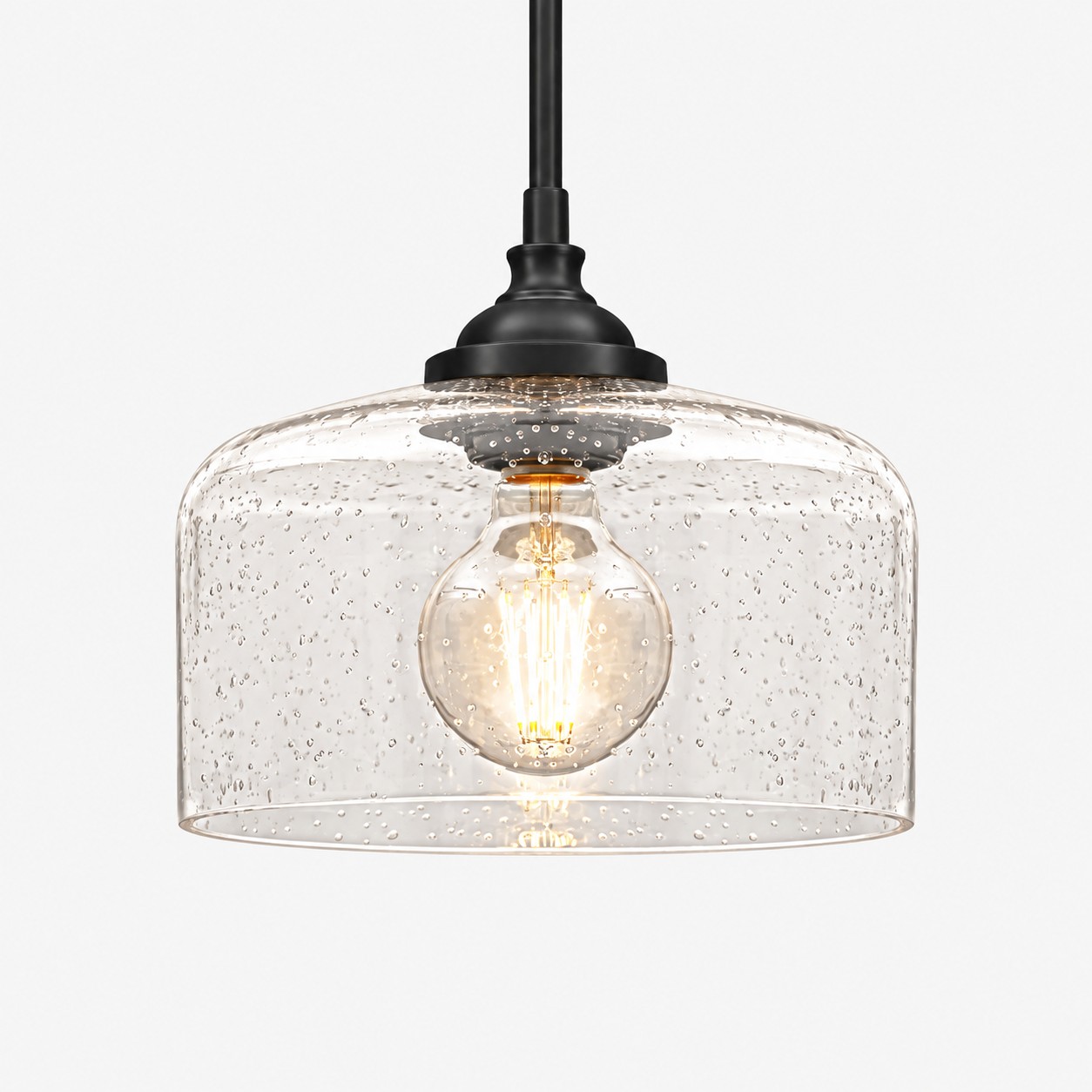 L&aacute;mpara colgante vintage de vidrio ajustable