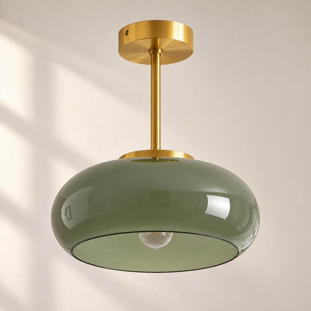 Bauvia Bauhaus Modern Round Glass Ceiling Lamp
