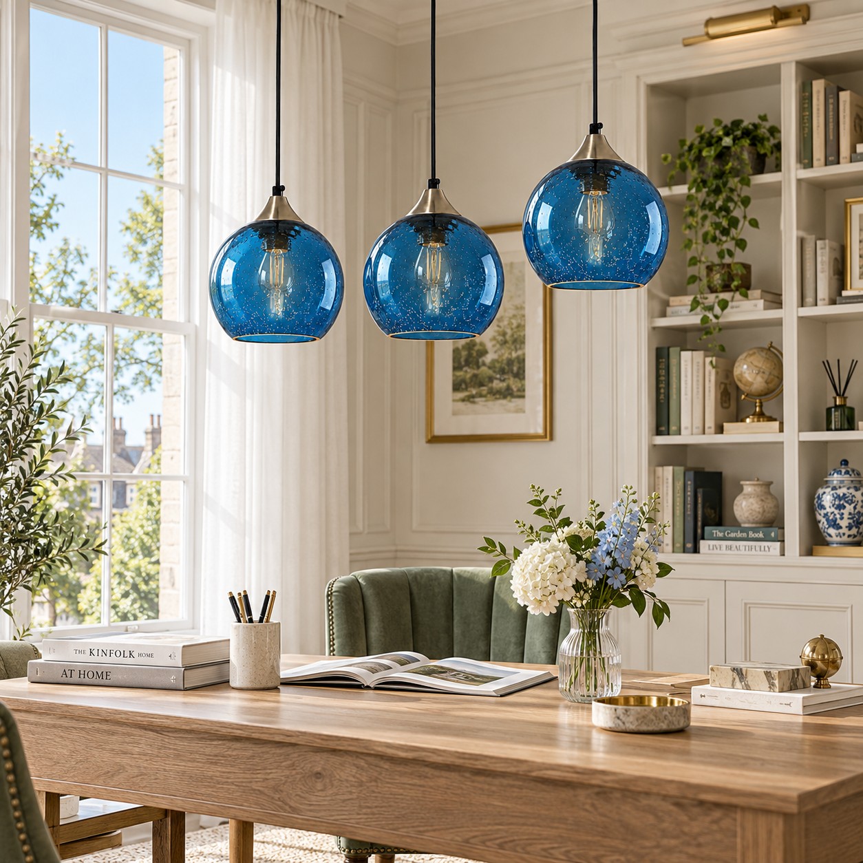 Bubble Glass Globe 3 - L&aacute;mpara colgante individual con cord&oacute;n ajustable