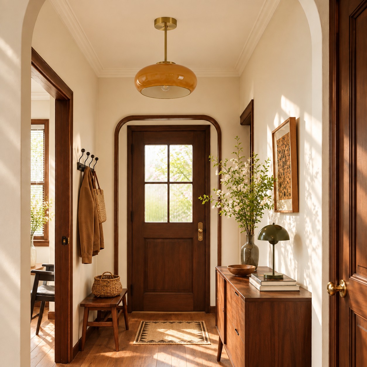 Bauvia Bauhaus Modern Round Glass Ceiling Lamp