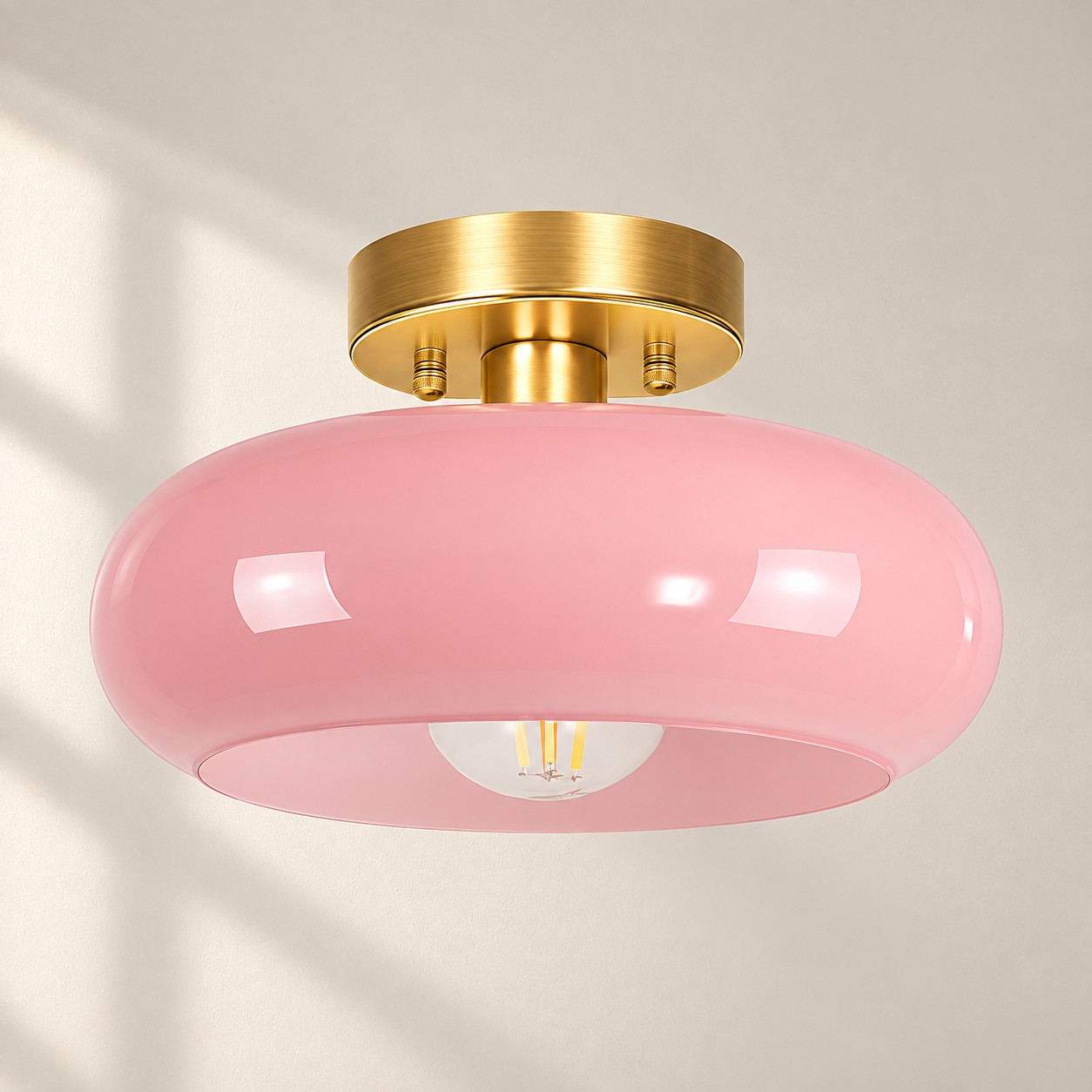 Bauvia Bauhaus Modern Round Glass Ceiling Lamp