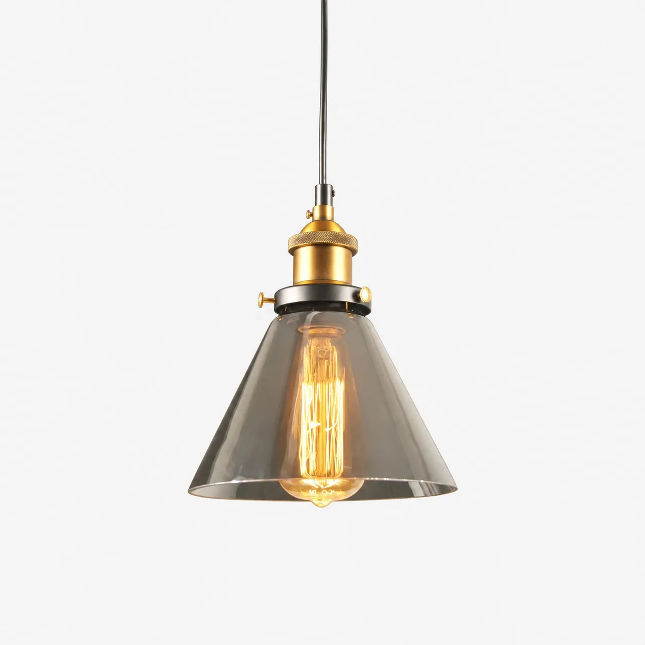 Suspension minimaliste en verre