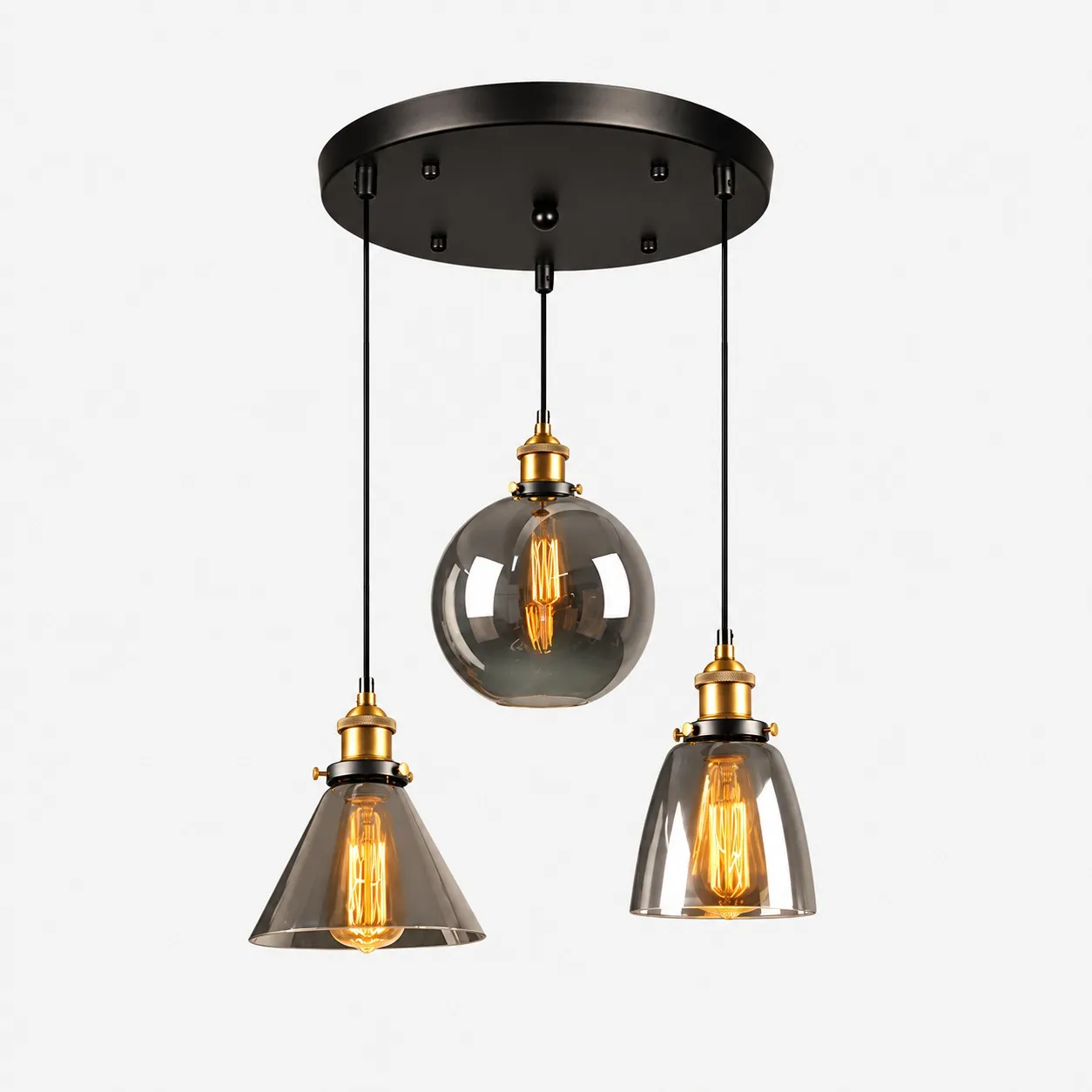 Suspension minimaliste en verre