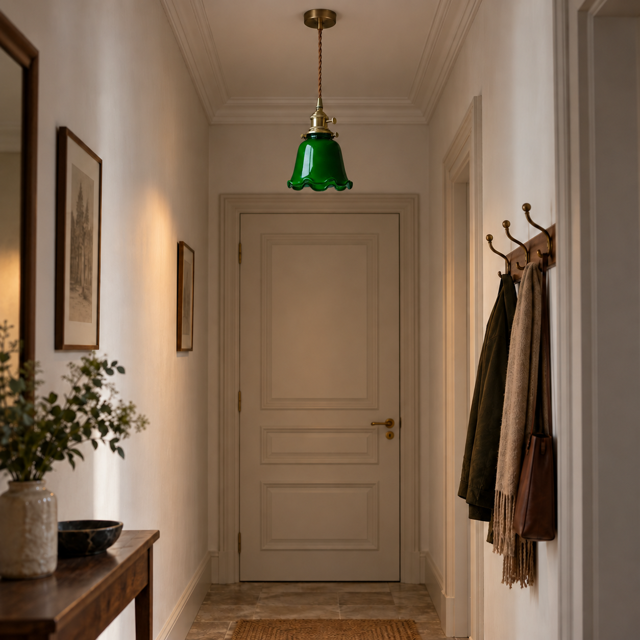 Scalloped Shade corridor scene