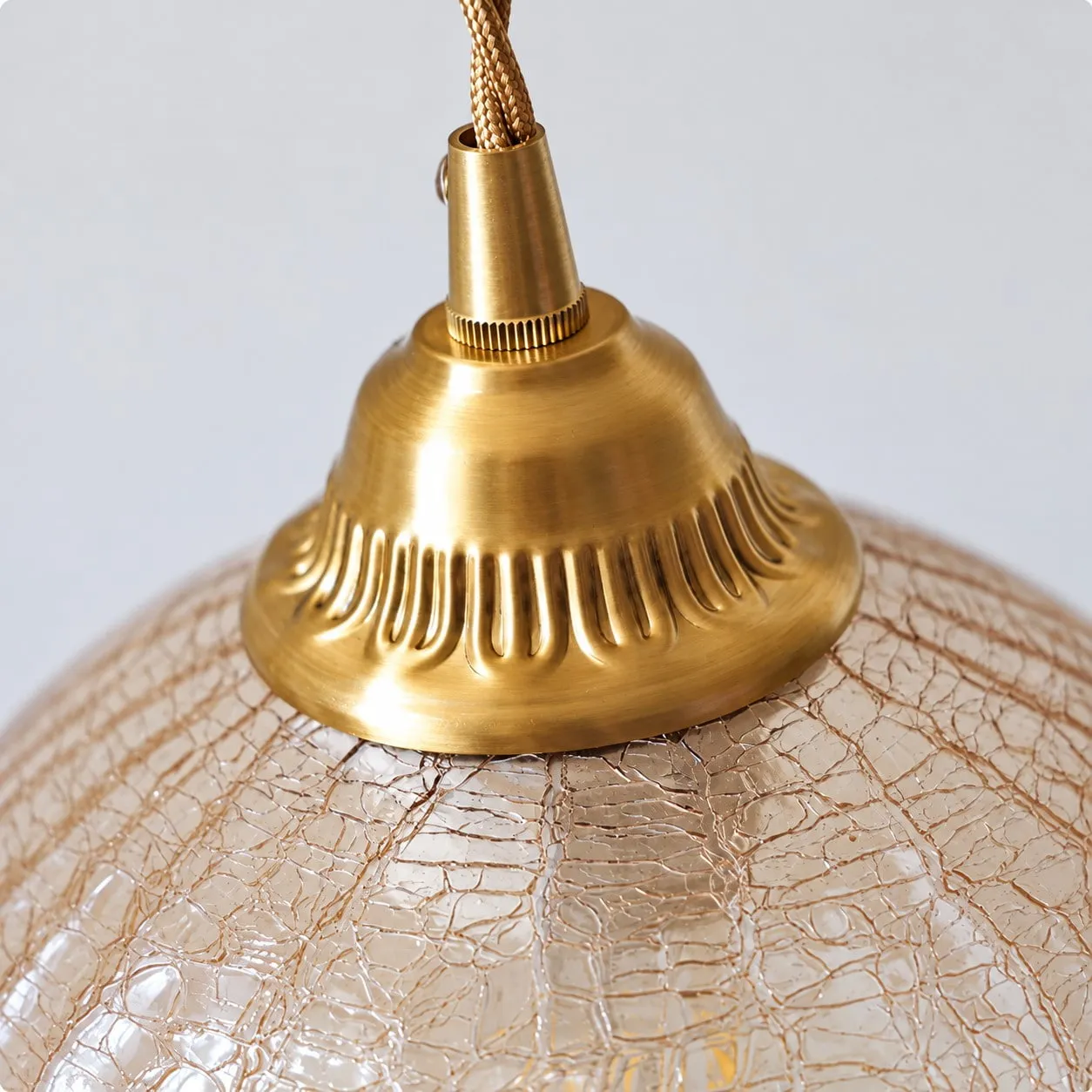 Vintage Ice-Crack Flower Glass Wall Lamp