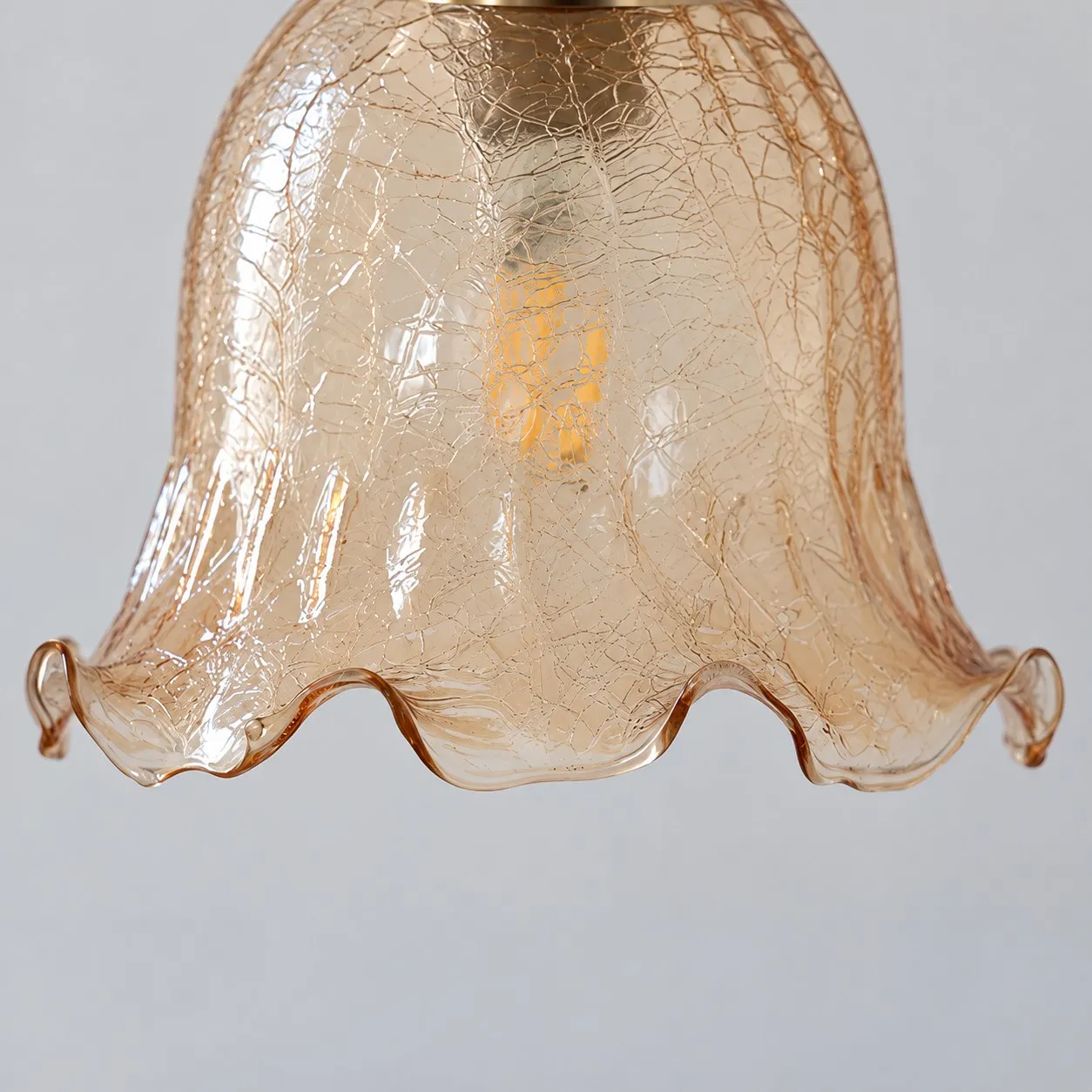Vintage Ice-Crack Flower Glass Wall Lamp