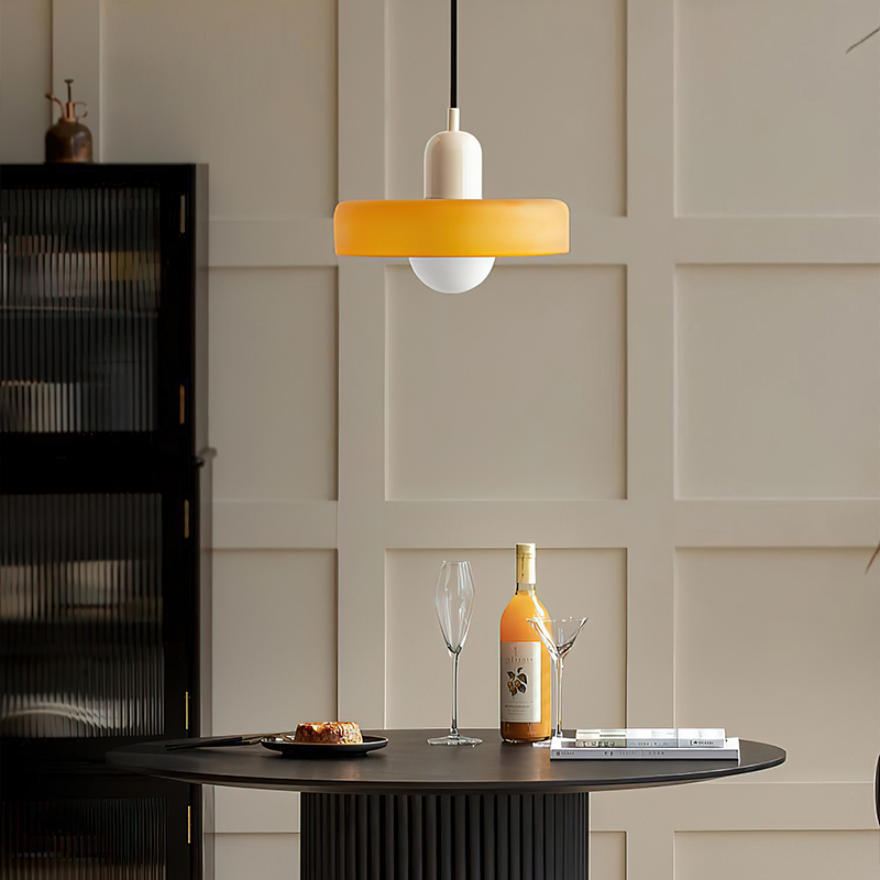 Suspension en verre Morandi Disc Orb pour salle &agrave; manger et salon