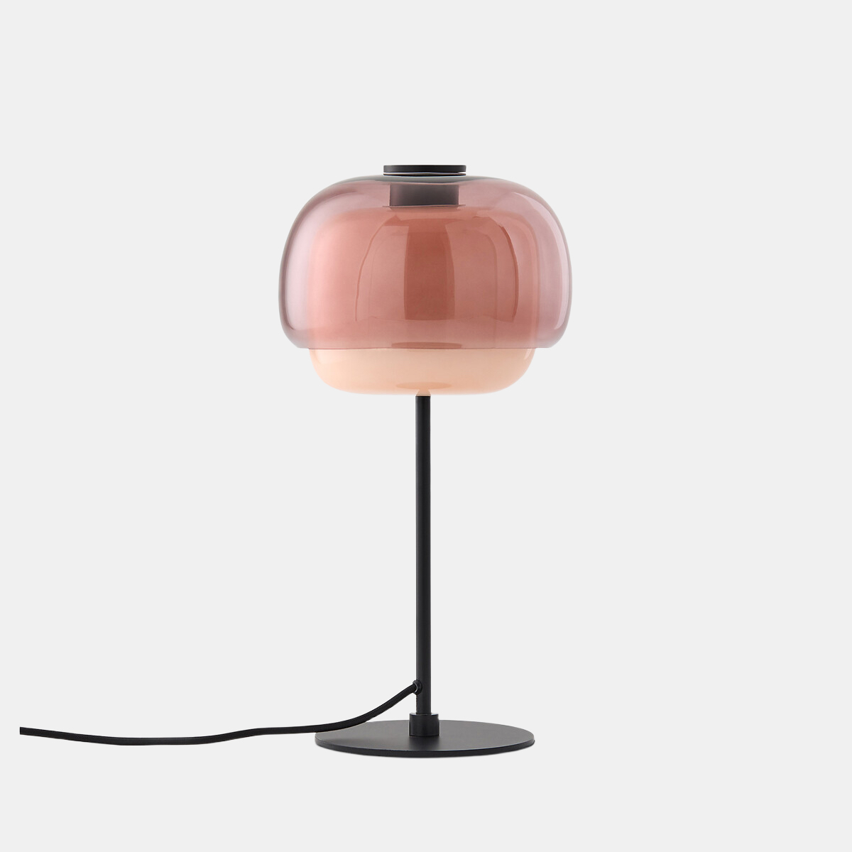 Lampe de table Périclès, fond blanc rosé