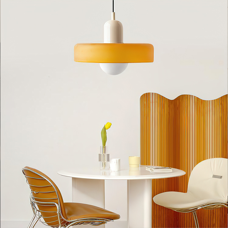 Suspension en verre Morandi Disc Orb pour salle &agrave; manger et salon