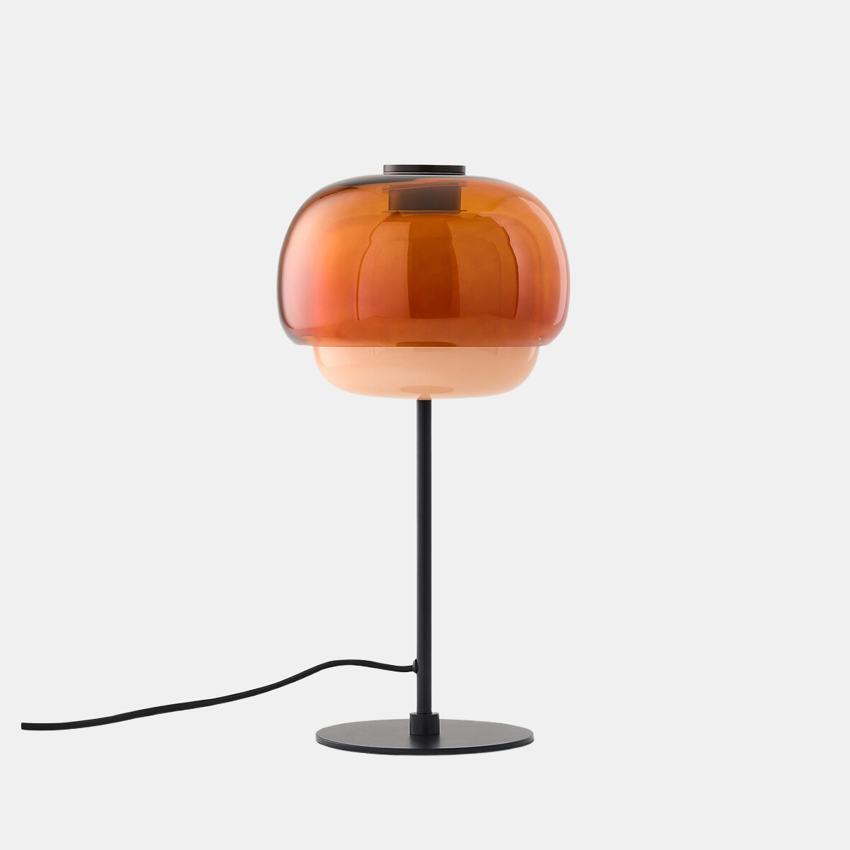 Lampe de table Périclès, fond blanc orange