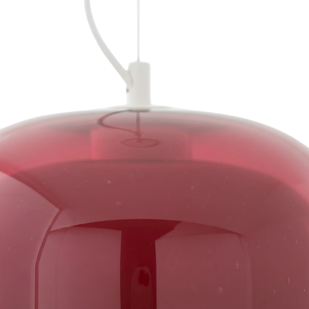 Pericles seeded colored glass pendant top detail
