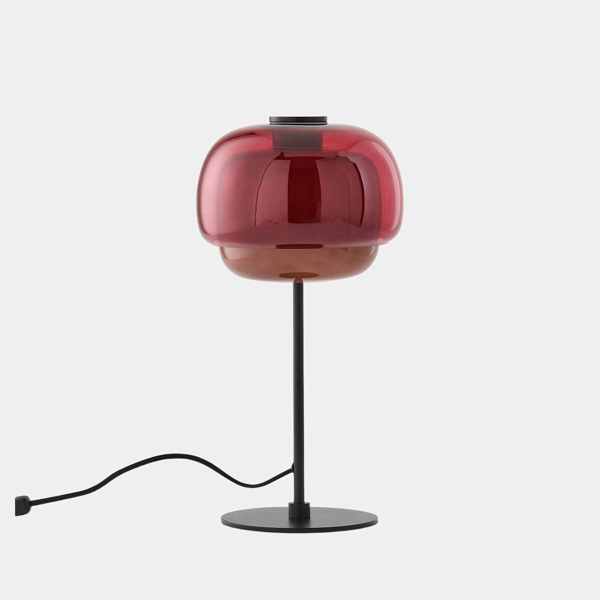 Lampe de table Périclès, fond blanc bordeaux