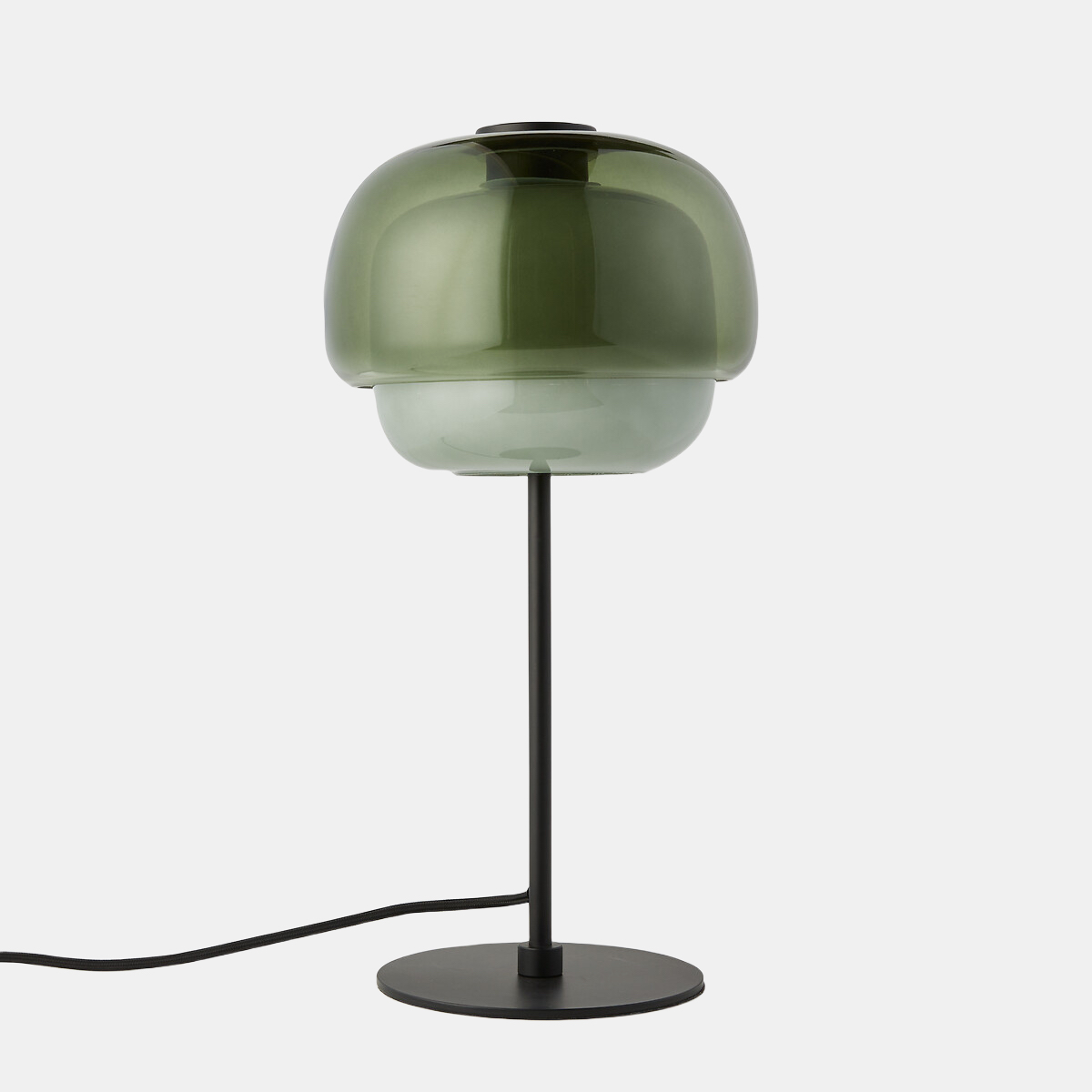 Lampe de table Périclès, fond gris-vert et blanc