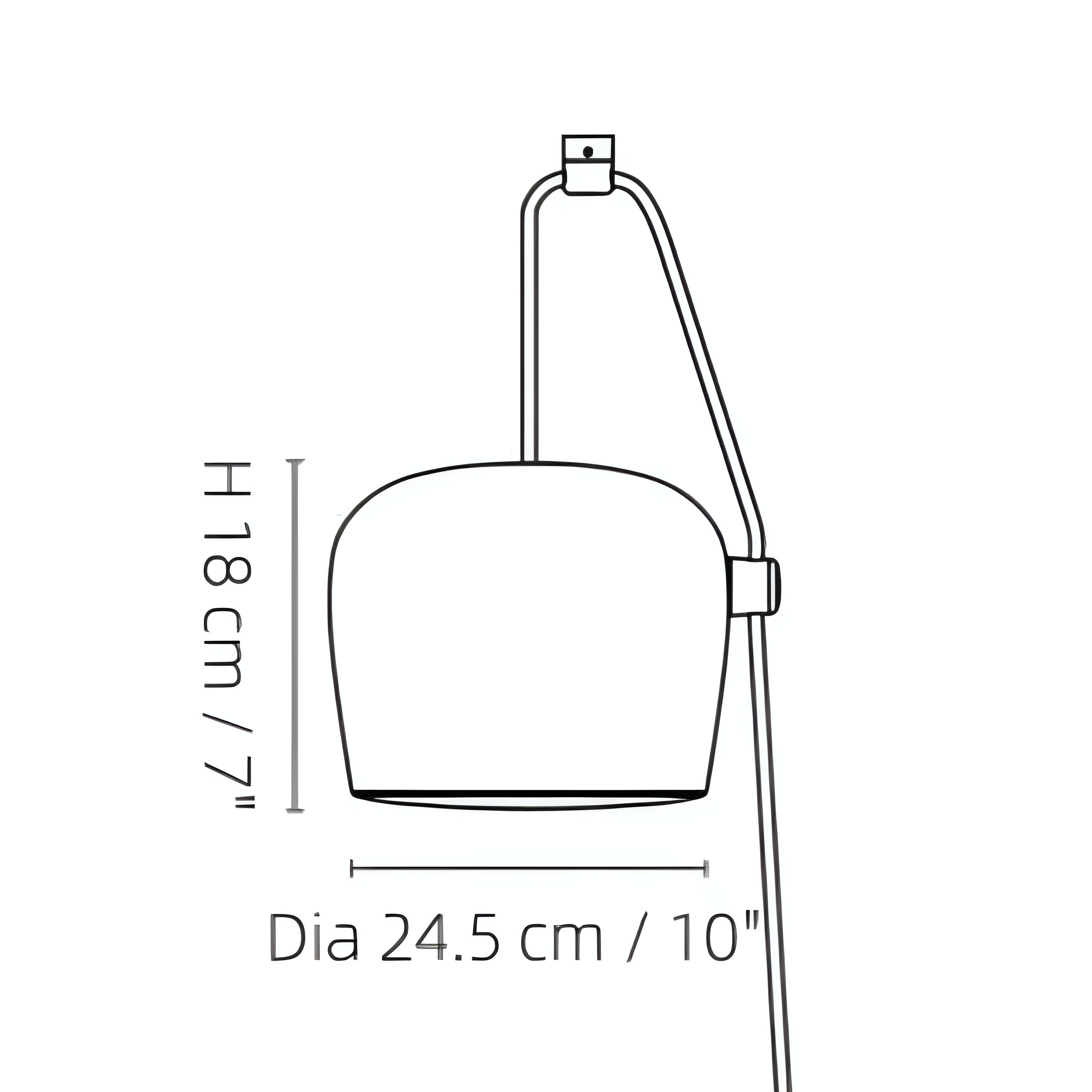 Multi light pendant size Dia 24.5 cm H 18 cm