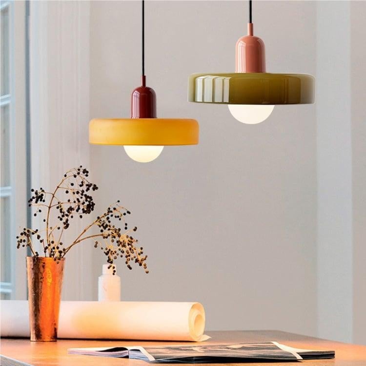 Morandi Disc Orb Glass Pendant Lamp S8