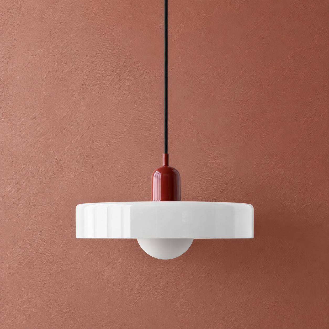 Suspension en verre Morandi Disc Orb pour salle &agrave; manger et salon